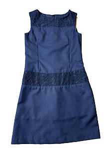 Шкільний сарафан для дівчинки 6564-2 синій 122 розмір