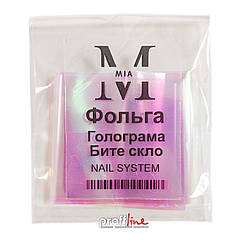 Фольга перевідна для дизайну нігтів Mia-M Professional 4х50 см Голограмне бите скло