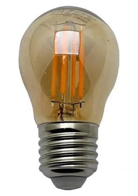 Лампа світлодіодна Lemanso LM389 4W G45 E27 COB 320LM 2200K 220V янтарна куля