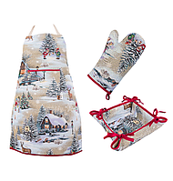 Новорічні фартухи, прихватки, хлібниці-корзинки