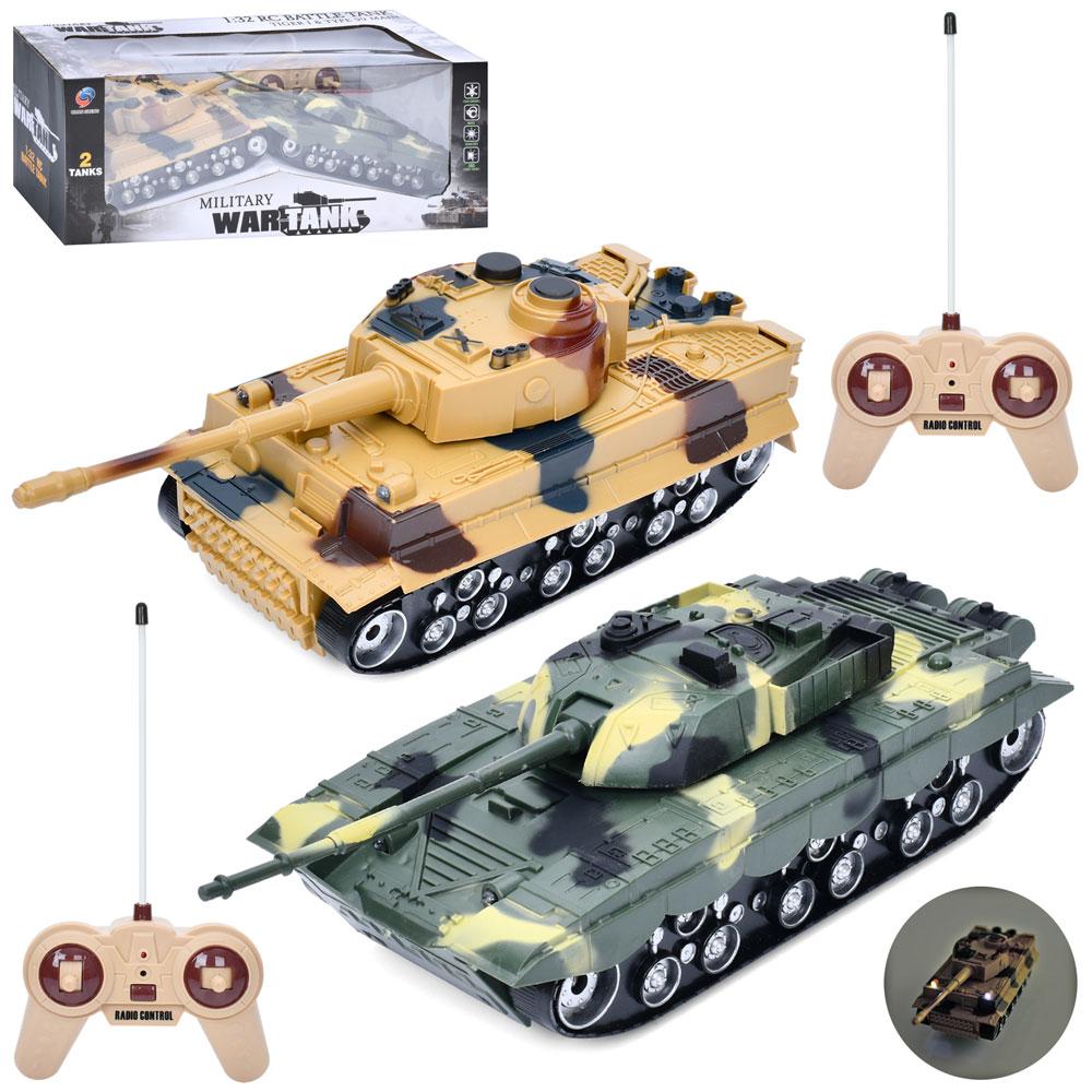 Танковий бій на радіокеруванні (2 танки в наборі, фари, що світяться, рух, вежа, що крутиться) 369-23, фото 1