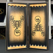 Нарди дерев'яні подарункові Скорпіон 50×23 см довгі нарди та короткі нарди, фото 2