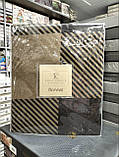 Комплект постільної білизни з фланелі євро розмір ТМ First Choice  Veldor Brown, фото 2