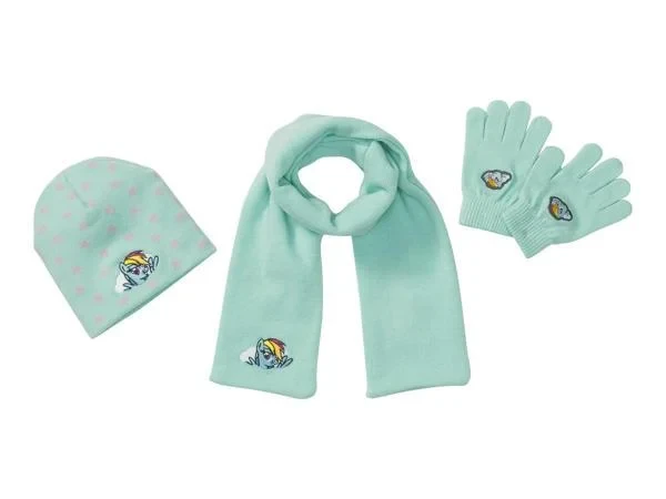 Комплект дитячий рожевий шапка рукавички та шарф Peppa Peppa Pig One size 110/116-122/128см, фото 1