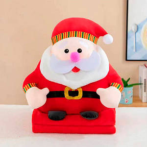 М'яка іграшка "Санта" з пледом | 40 см