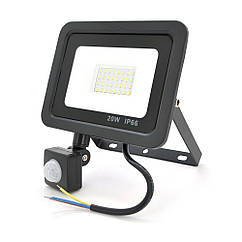 Прожектор LED з датчиком руху Ritar ZB-PGGY-20W, 20W, SMD2835, IP65, 1600Lm, 6500 K (100%), Ra>70,
