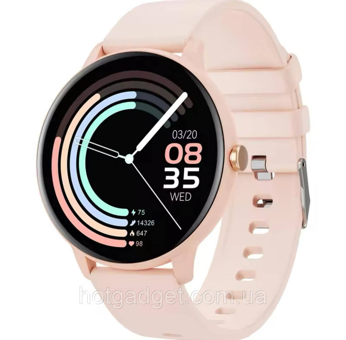 Смарт-годинник жіночий LEMFO G8 Pink (дзвінки, тонометр, пульсоксиметр)