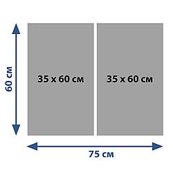 Набірна модульна картина 60 х 75 см (2 шт. х 35х60 см) з абстракцією, синтетичне полотно