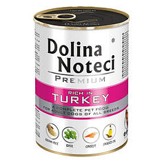 Консервований корм Dolina Noteci Premium для собак з індичкою 400г