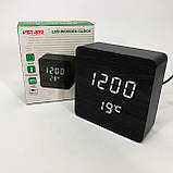 Електронні годинники VST VST-872-6, Настільний електронний годинник з підсвічуванням на батарейках JU-45, фото 5