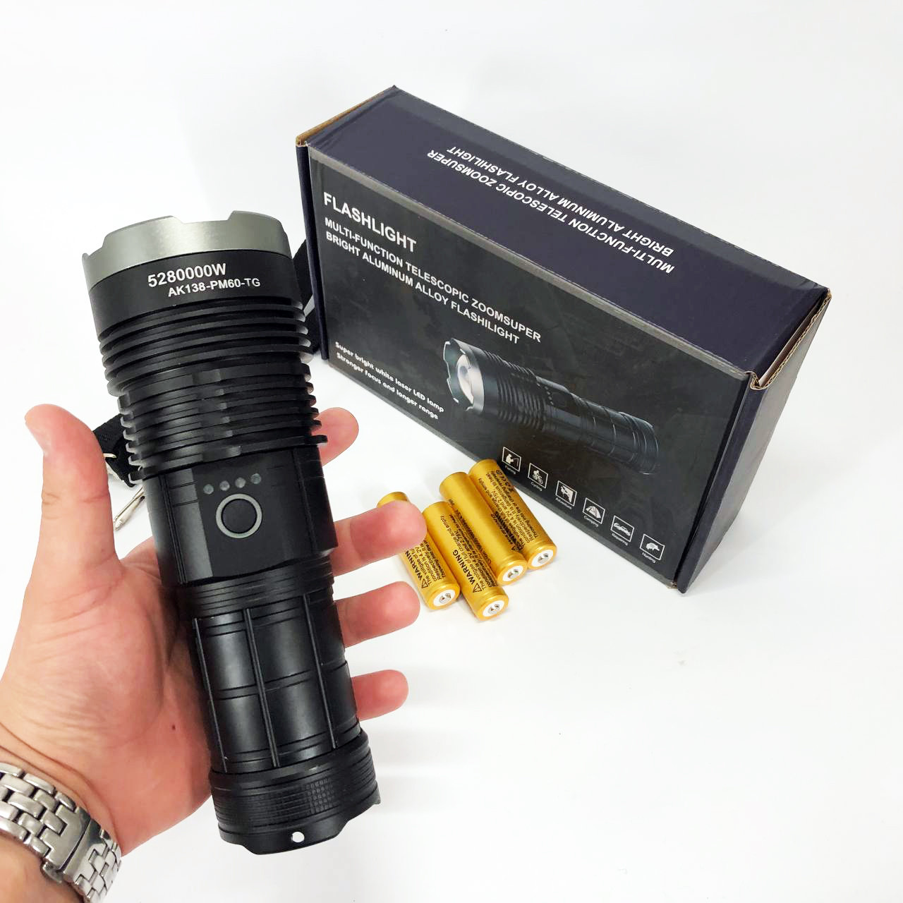 Тактичний ліхтар ручний, Потужний тактичний ліхтар світлодіодний, Ліхтарик світлодіодний для туриста EC-95, фото 1