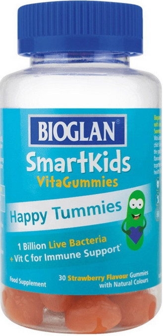 Комплекс для травлення з Вітамін С для дітей желейки Bioglan Smartkids Happy Tummies 30 жовт