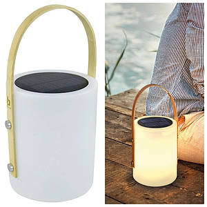 Ліхтар/світильник/лампа із сонячною панеллю Bo-Camp Longford Solar 150 Lumen Bamboo/White