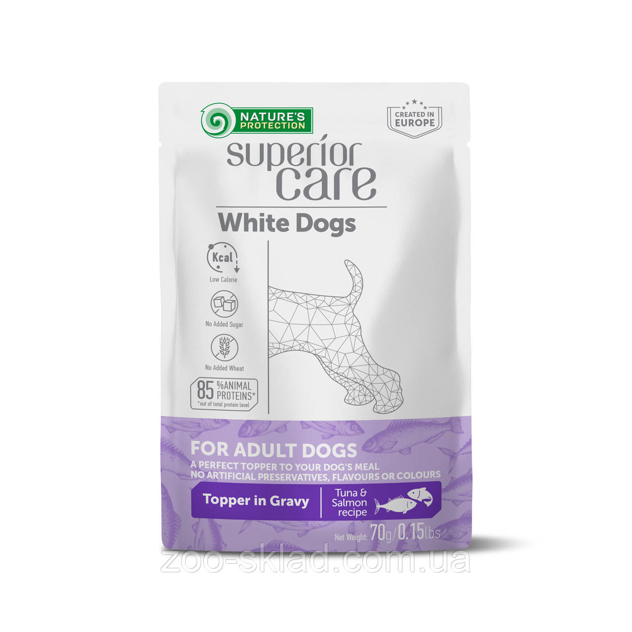Nature's Protection DOG Pouch SC White Dogs Adult All Breeds with Tuna and Salmon для собак усіх порід з білою