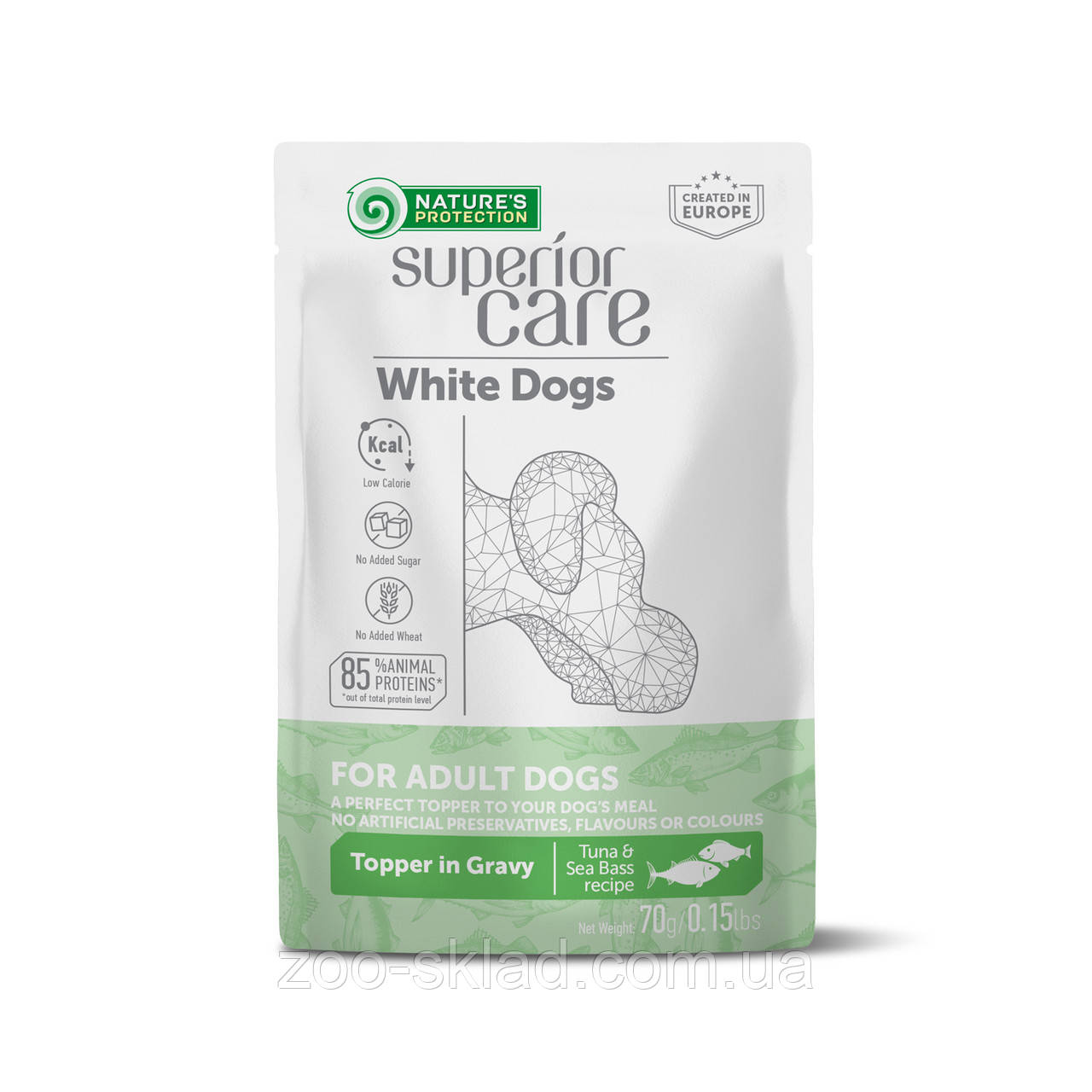 Nature's Protection DOG Pouch SC White Dogs Adult All Breeds with Tuna & Sea Bass для собак усіх порід 70г