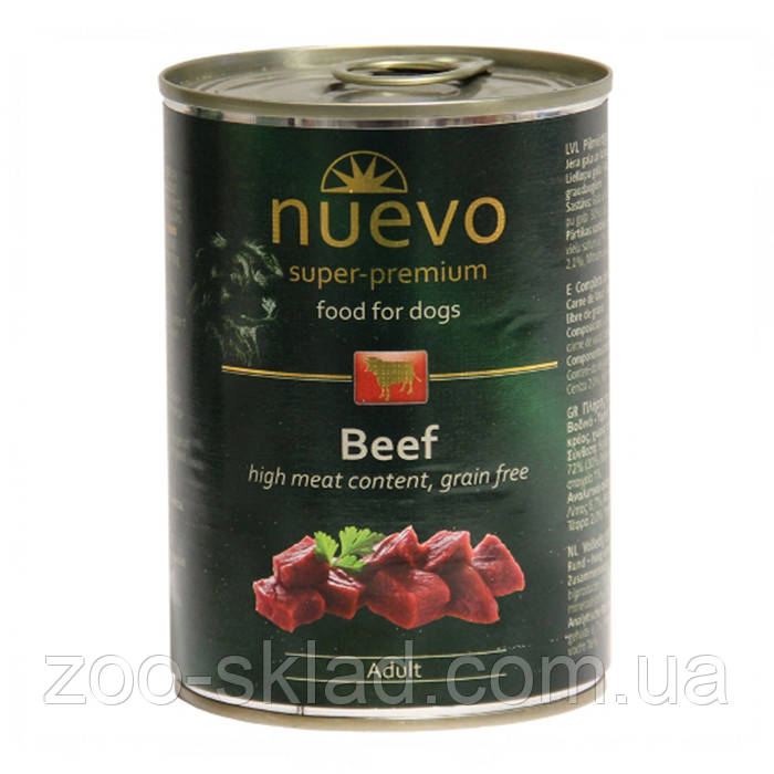 Nuevo DOG Can Adult Beef консерва з яловичиною, для собак 400г 95004