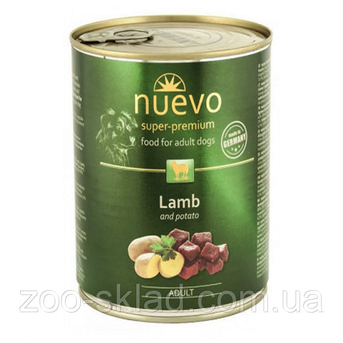 Nuevo DOG Can Adult Lamb & Potato консерва з ягням та картоплею, для собак 400г