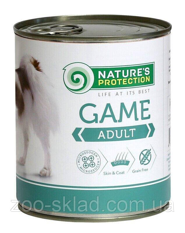 Nature's Protection DOG Can Adult Game для собак, з дичиною 400г KIK45093