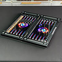 Нарди скляні у поєднанні з деревом BMW 50×24×6см на подарунок, фото 5