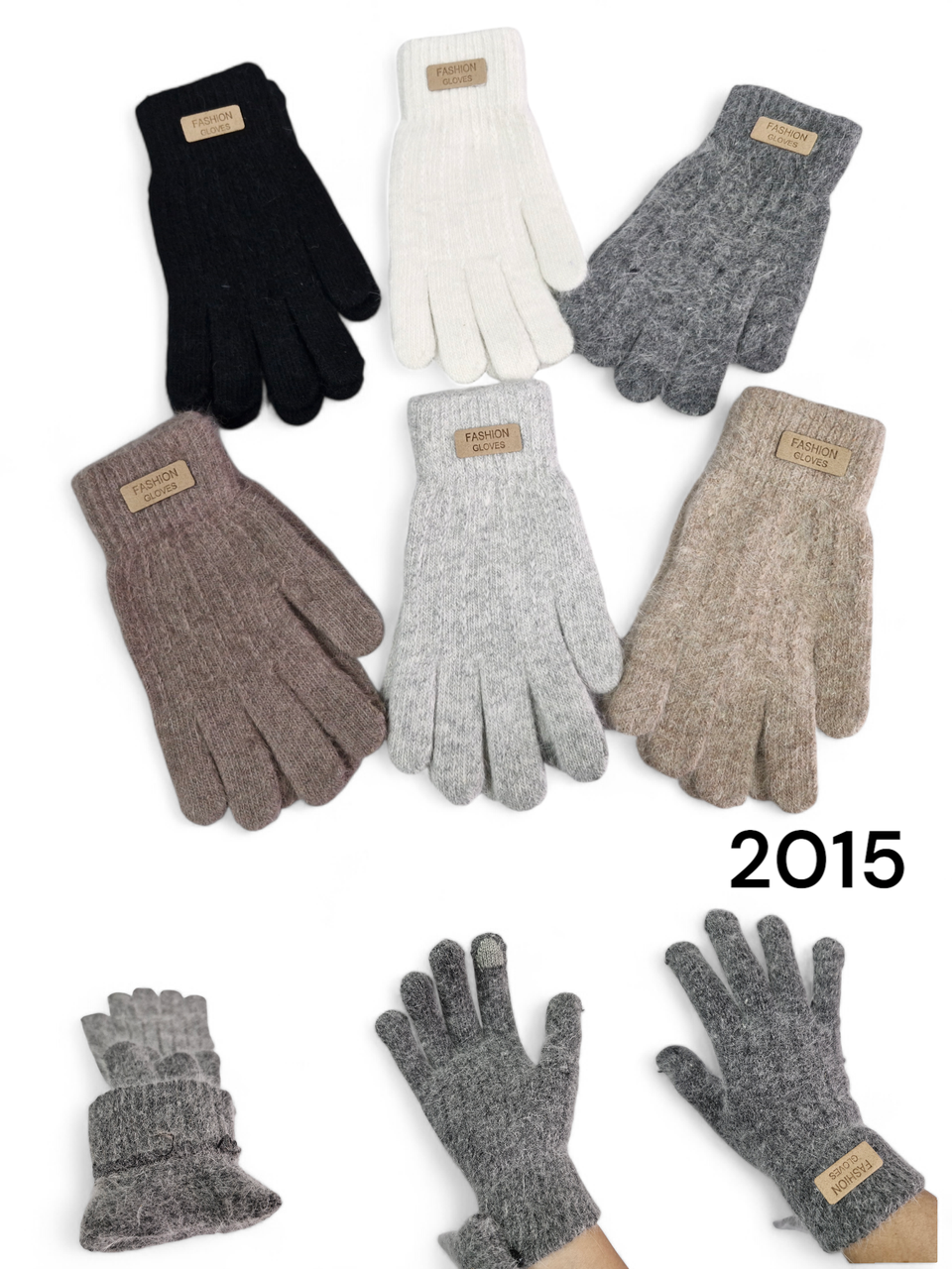 Жіночі вовняні рукавички сенсорний только оптом, фото 1