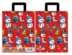 Новорічний пакет із петльовою ручкою Подарунок 250*300 мм 25 шт