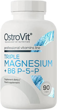 Магній Б6 Triple Magnesium+B6 P-5-5 90 caps, фото 1