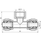 Тройник обтискний SD Forte 16х1/2"х16 ВР SF177W161516, фото 2
