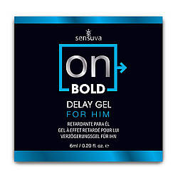 Пробник пролонгатора для чоловіків Sensuva ON Bold (6 мл) з солодко-м’ятним смаком