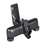 Змішувач для ванни Qtap Vlasta New з довгим поворотним виливом (з душовим гарнітуром) QTVLA260GMB45645, фото 3