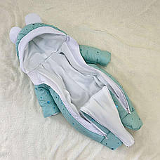 Дитячий теплий чоловічок комбінезон осінь весна зима 0-3 міс 56-62 розмір, фото 2