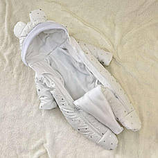 Дитячий теплий чоловічок комбінезон осінь весна зима 0-3 міс 56-62 розмір, фото 4