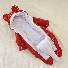 Дитячий теплий чоловічок комбінезон осінь весна зима 0-3 міс 56-62 розмір, фото 3