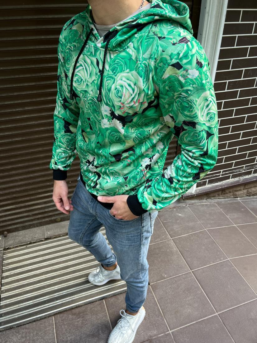 Зелене стильне худі