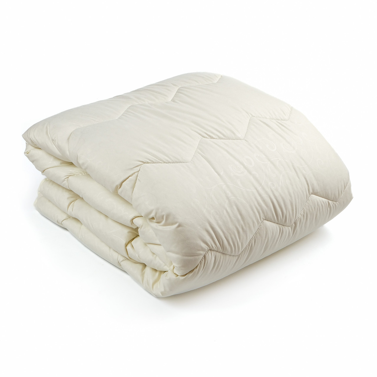 Ковдра зимова антиалергенна Vladi 140x205 см, мікрофібра, овеча вовна 400 г/м², біла (4130)