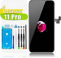 GOLDWANGWANG РК-екран для iPhone 11 Pro Змінний чорний, 5,8-дюймовий 3D-сенсорний дисплей(вітрина)