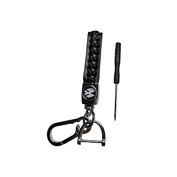 Брелок для мотоцикла Bajaj, плоский чорний