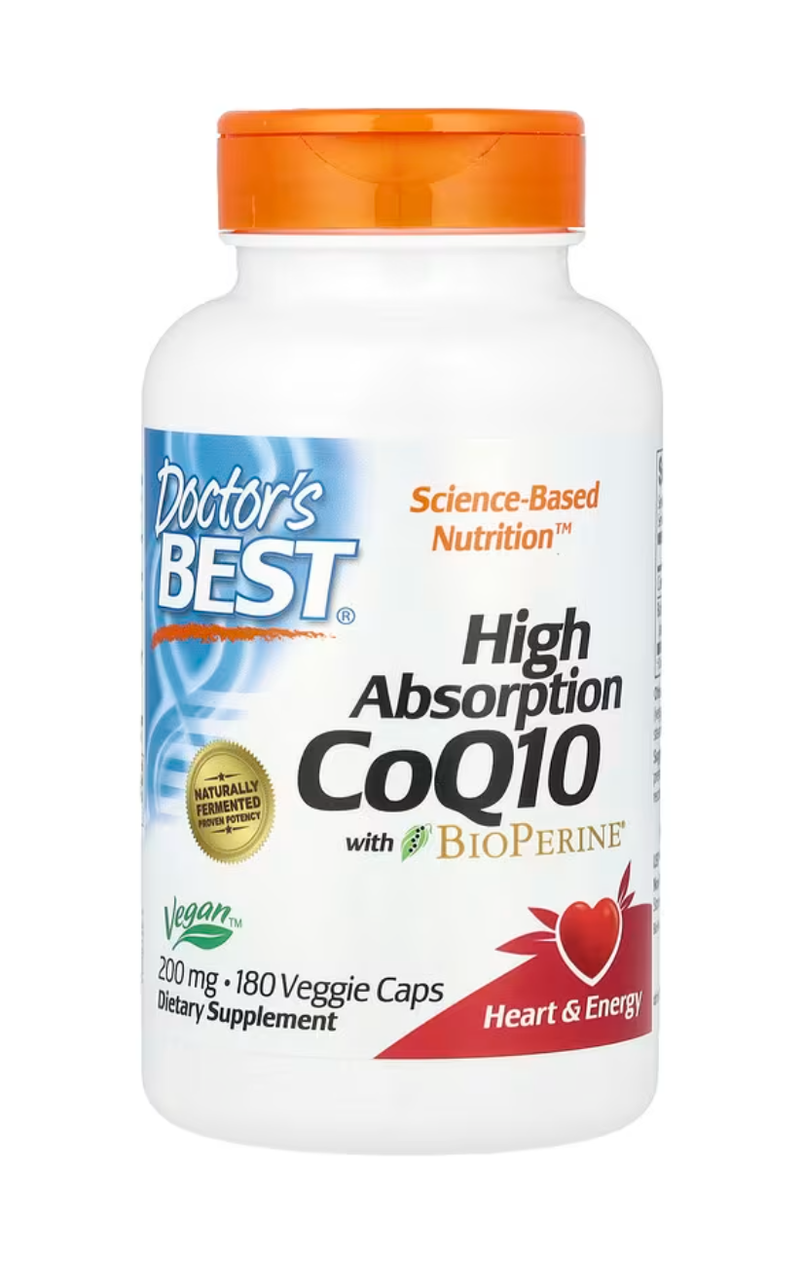 Doctor's Best High Absorption CoQ10 with BioPerine 200 mg 180 Veggie Caps