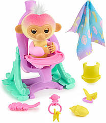Інтерактивний ігровий набір мавпочка Джас з аксесуарами Fingerlings 2023 Baby Monkey Nursery WowWe
