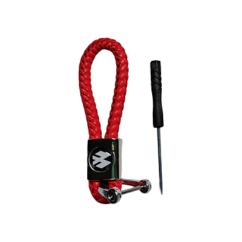 Брелок для мотоцикла Bajaj, плетений червоний