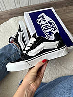Vans knu skool black white, Чоловічі чорні Кеди Vans Old Skool KNU, Кеди Vans Knu Skool Shoe демісезонні, кну