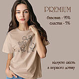 Футболка ПРЕМІУМ унісекс Stedman з принтом ГУСИ бежева M, фото 3