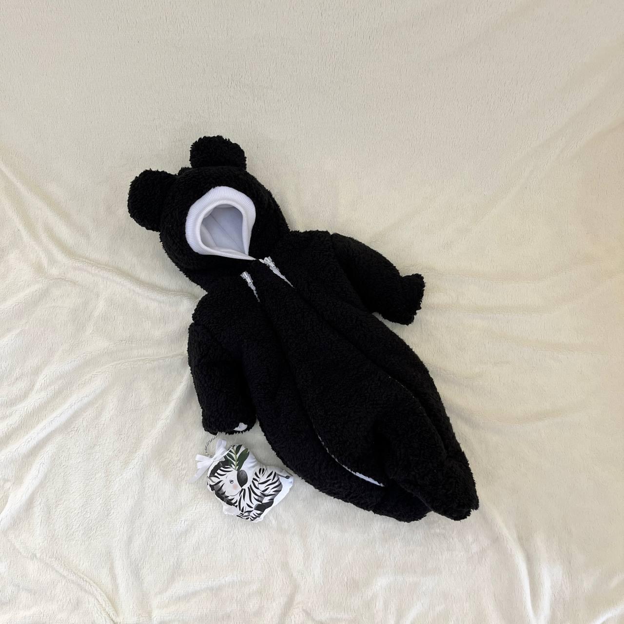 Дитячий теплий чоловічок комбінезон Тедді осінь весна зима 0-3 міс 56-62 розмір