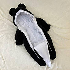 Дитячий теплий чоловічок комбінезон Тедді осінь весна зима 0-3 міс 56-62 розмір, фото 2