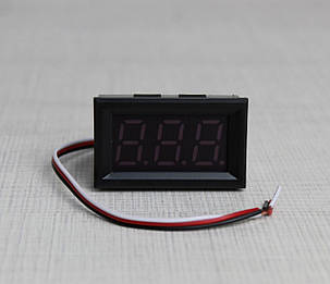 Вольтметр постійного струму LED 0,56" 0 - 30.0 В захист від переполюсування зелений, фото 3