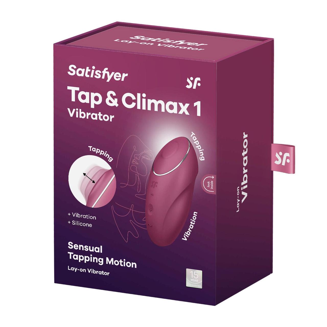 Кліторальний стимулятор з вібрацією та постукуванням Satisfyer Tap & Climax 1 Red