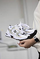 Кросівки New Balance 530 White Gold Black / Нью Беланс 530 Білі з Чорним і Золотистим, фото 4