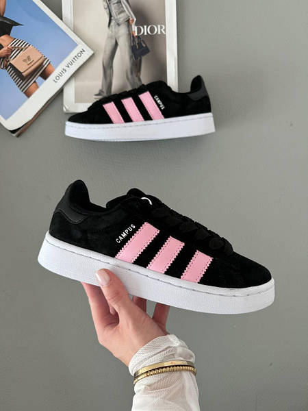 Pink and black adidas sale