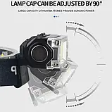 Налобний акумуляторний ліхтар із сенсорним включенням Т1333 COB+RED, фото 3