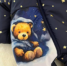 Дитячий теплий чоловічок комбінезон осінь весна зима 0-3 міс 56-62 розмір, фото 4