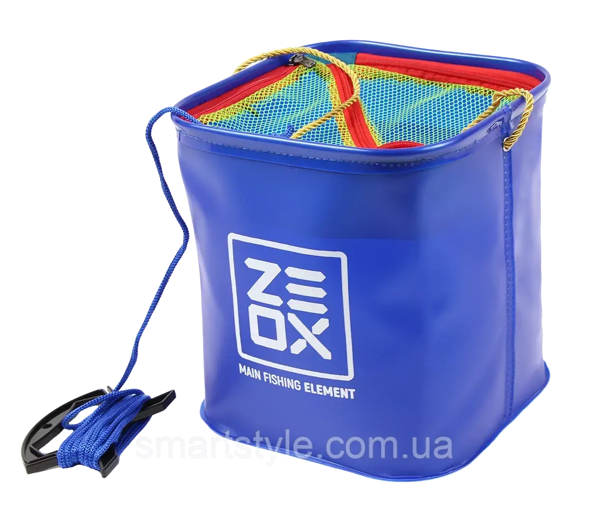 Ведро ZEOX Bucket with Rope and Mesh для зберiгання риби 8 л